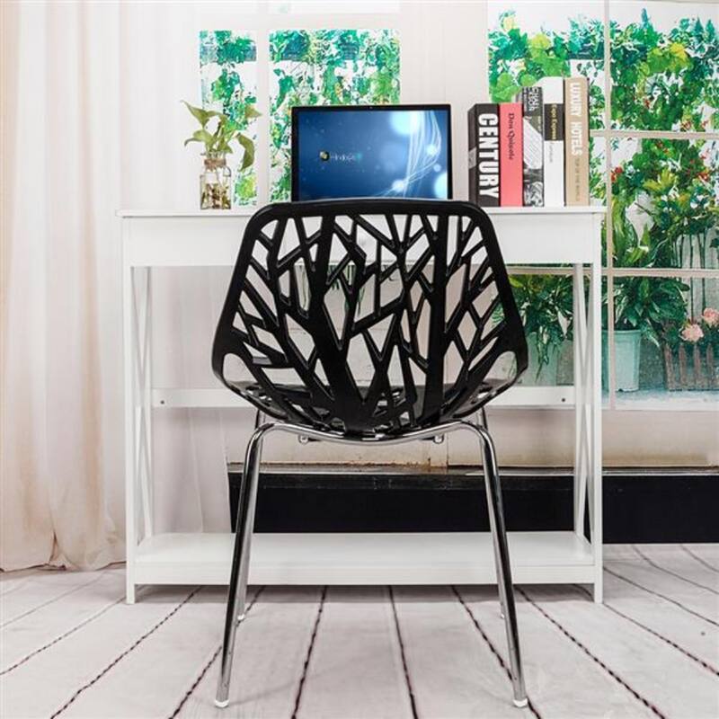 4pcs Birds Nest Style Lounge Chair Black - (21.3 x 21.3 x 33.5)"