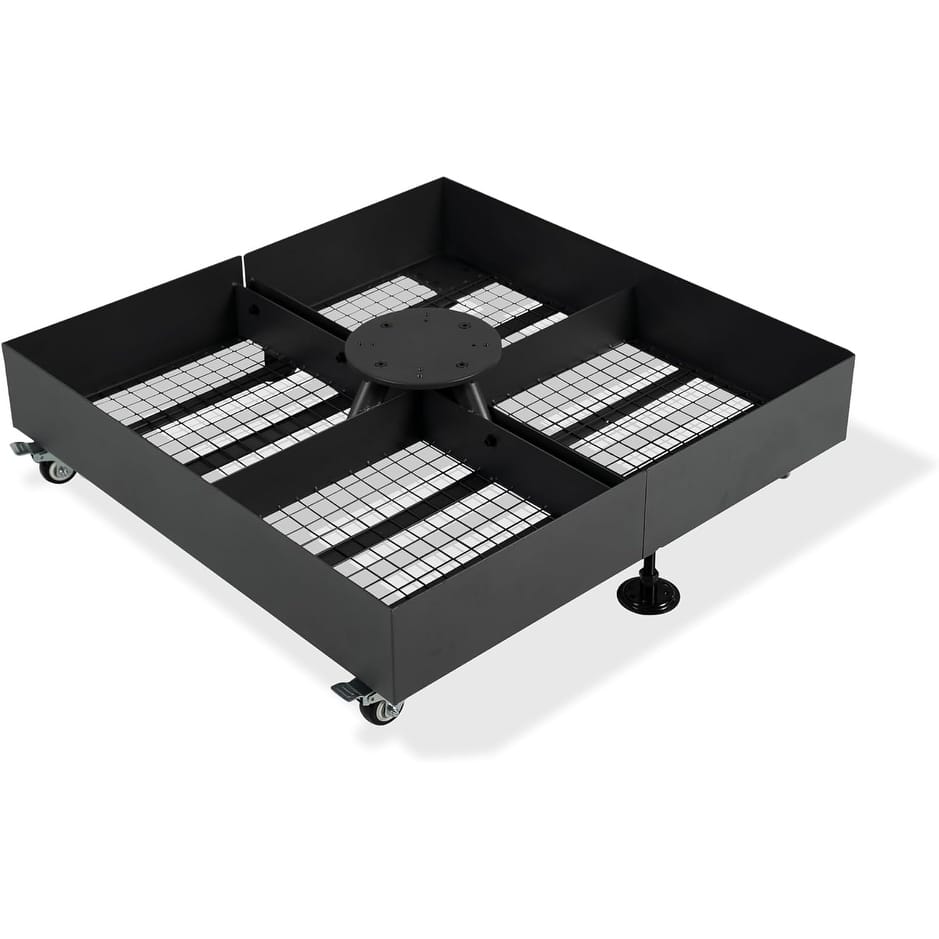 PURPLE LEAF Square Iron Patio Umbrella Base in Black - 40.16"X 23.62"X 14.17"