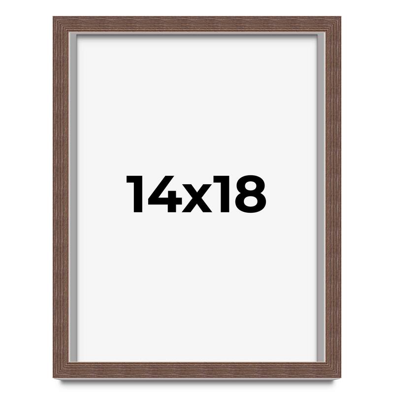 14x18 Shadow Box Frame Brown | 1.125 inches Deep Real Wood Rustic