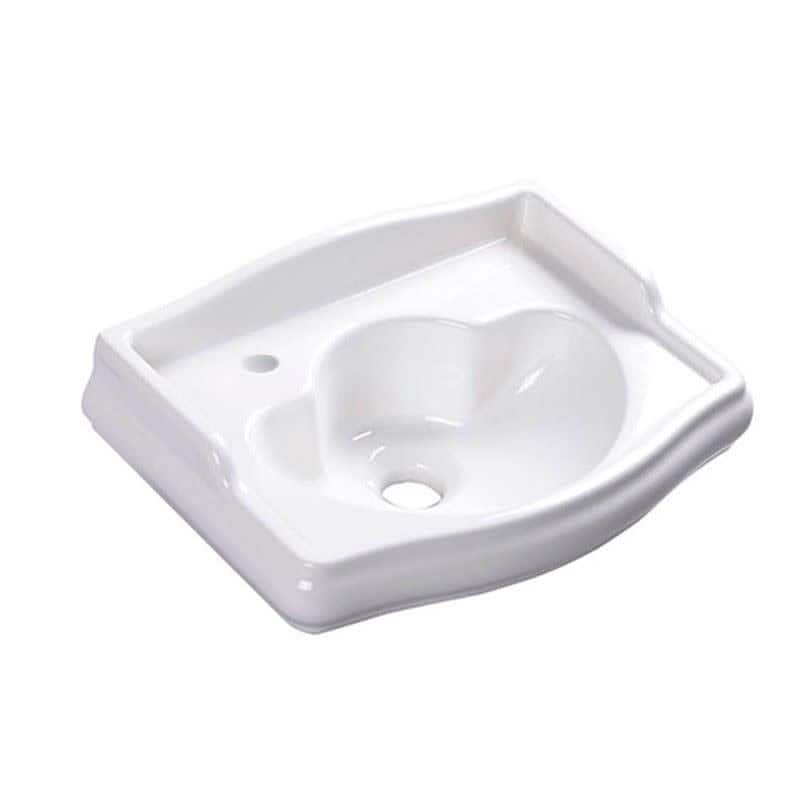 WS Bath Collections Retro 1033.01L Retro 16-1/8" Specialty Ceramic - Glossy White