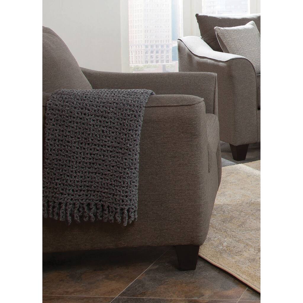 Paige Transitional Grey Flared Arm Chair
