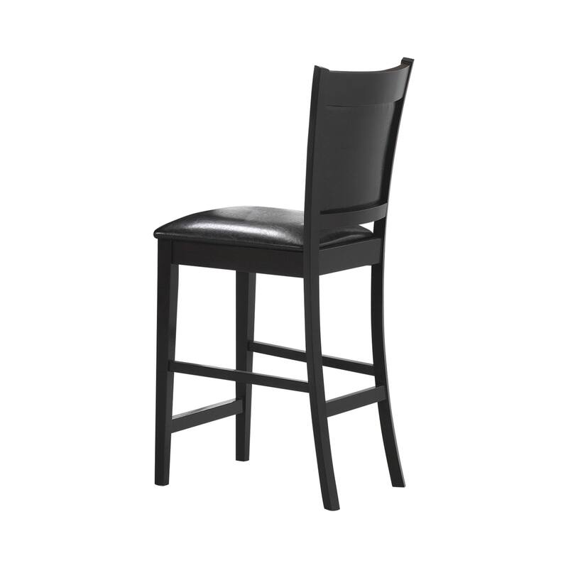 Finley Espresso and Black 7-piece Square Counter Height Dining Set