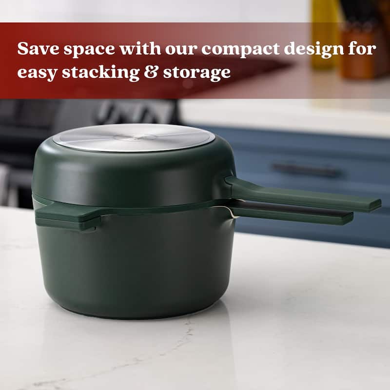 Alva Neat 5-Piece Recycled Aluminum Nonstick Cookware Set, PFAS Free