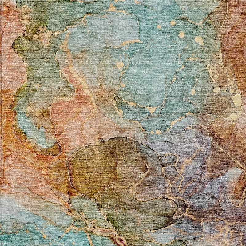 HomeRoots Abstract Transitional Rectangle Outdoor Rug