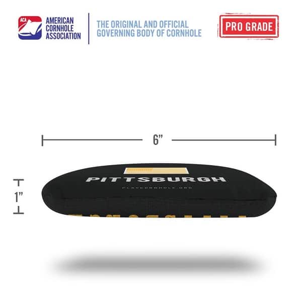 Pittsburgh Football Black Dual Sided Cornhole Bags