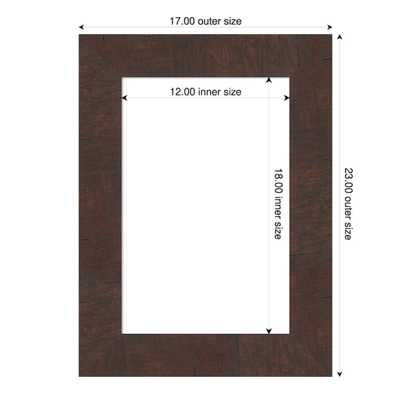Amanti Art Wildwood Brown Framed Dry Erase Magnetic Board - 17 x 23 in