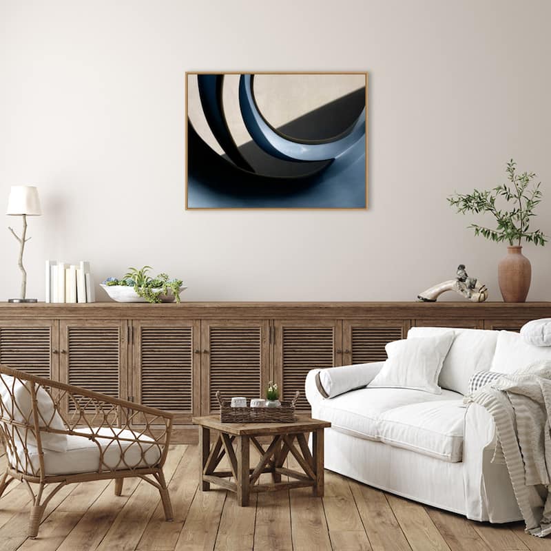 Architectural Curve III by Jim Christensen Framed Canvas Wall Art Print - Sylvie Maple
