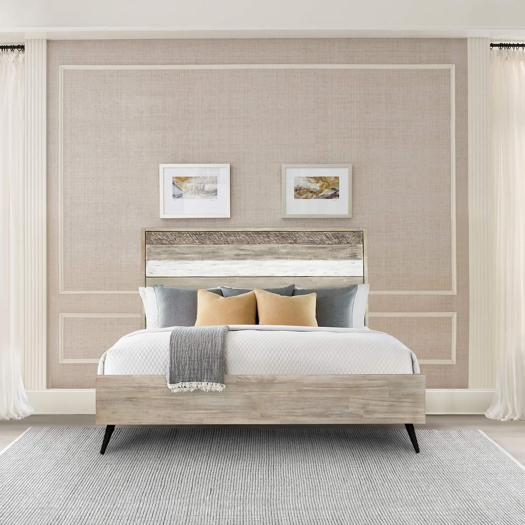 Bridges Platform Bed in Two Tone Acacia Wood