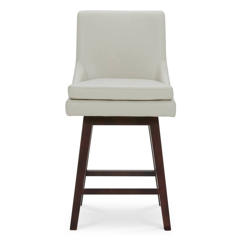 Spruce & Spring Luca Counter Height Swivel Barstool with Solid Wood Legs