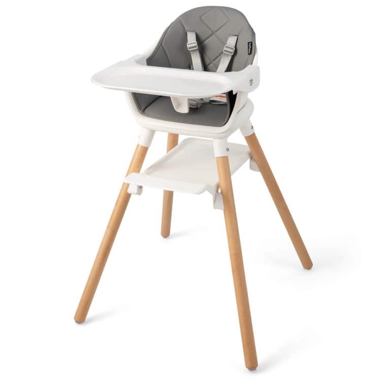6-in-1 Baby High Chair with Removable Dishwasher and Safe Tray - 24.5" x 23" x 35.5"