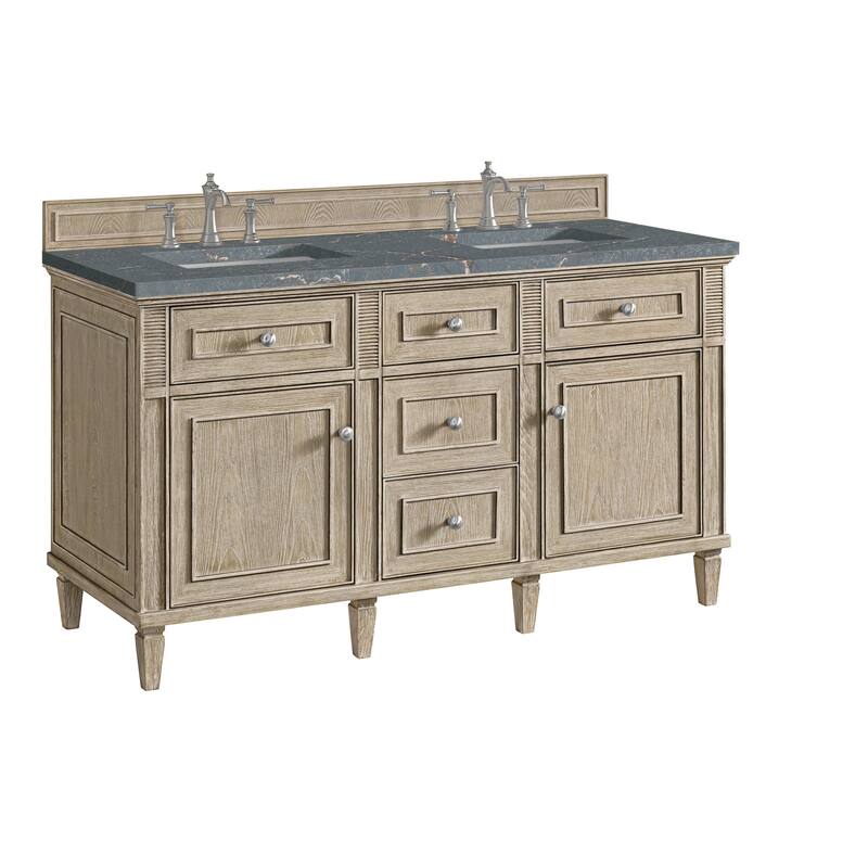 James Martin Vanities 424-V60D-3PBL Lorelai 60" Double Basin Wood