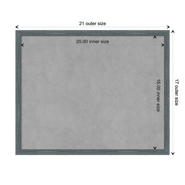 cantyページ Amanti Art Dixie Blue Grey Rustic Narrow Framed Magnetic