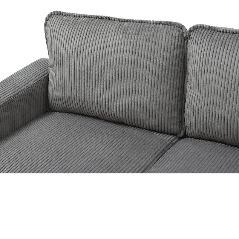 Small Sectional Couches with Storage, 78" L Shaped Sectional Couch with Ottoman, Modular Upholstered Sofa with USB Ports