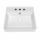 preview thumbnail 23 of 42, Rectangular Wall Mount Basin with Faucet Drilling Options and Overflow