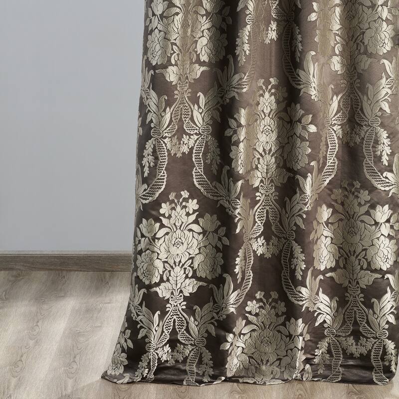 Exclusive Fabrics Magdelena Faux Silk Jacquard Curtain (1 Panel)