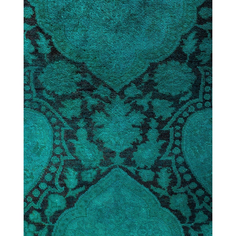 Vibrance One-of-a-Kind Hand-Knotted Area Rug - Green, 6' 2" x 8' 10" - 6' 2" x 8' 10"