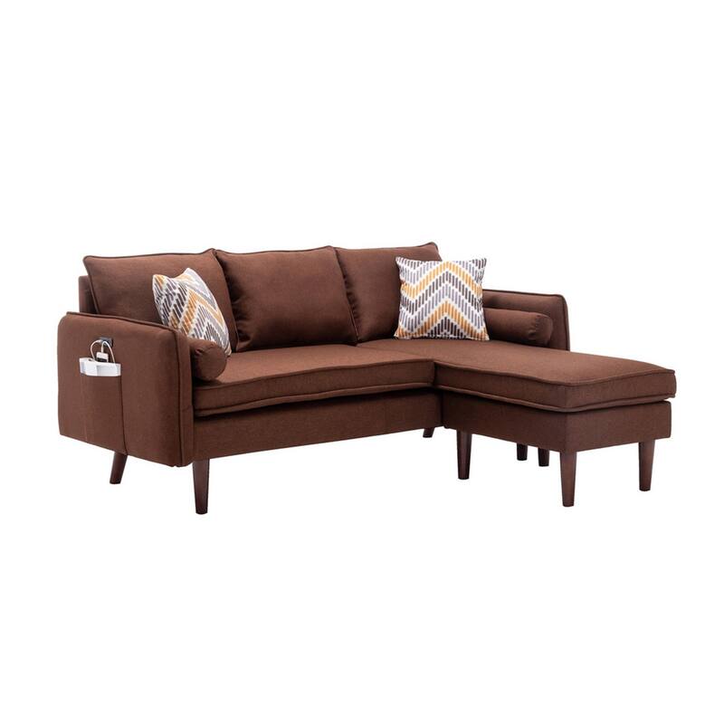 Sectional Sofa Chaise with USB Charger