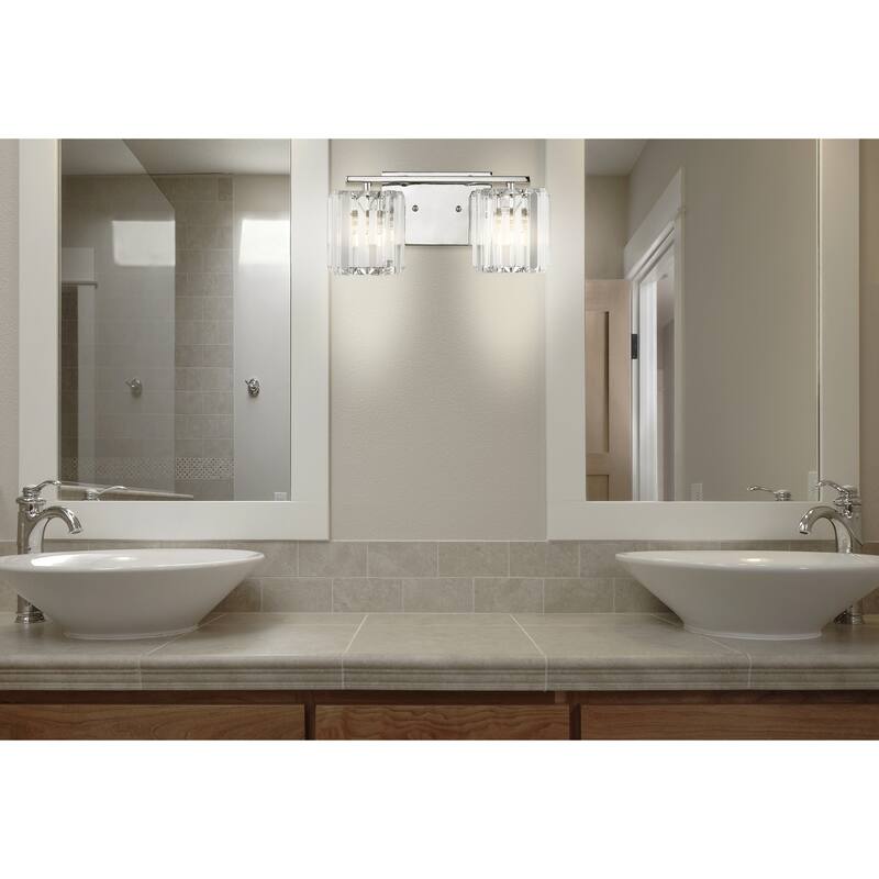 Spaulding Prism Vintage Metal/Glass Classic Glam LED Vanity Light, by JONATHAN Y
