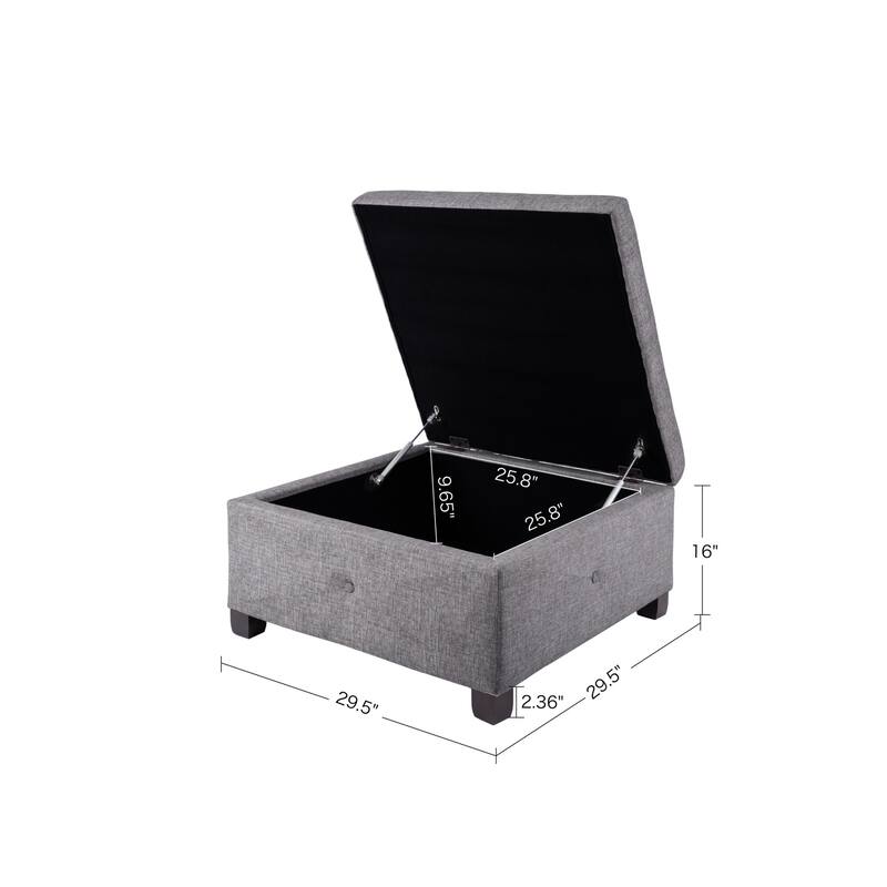 Soft Close Storage Ottoman