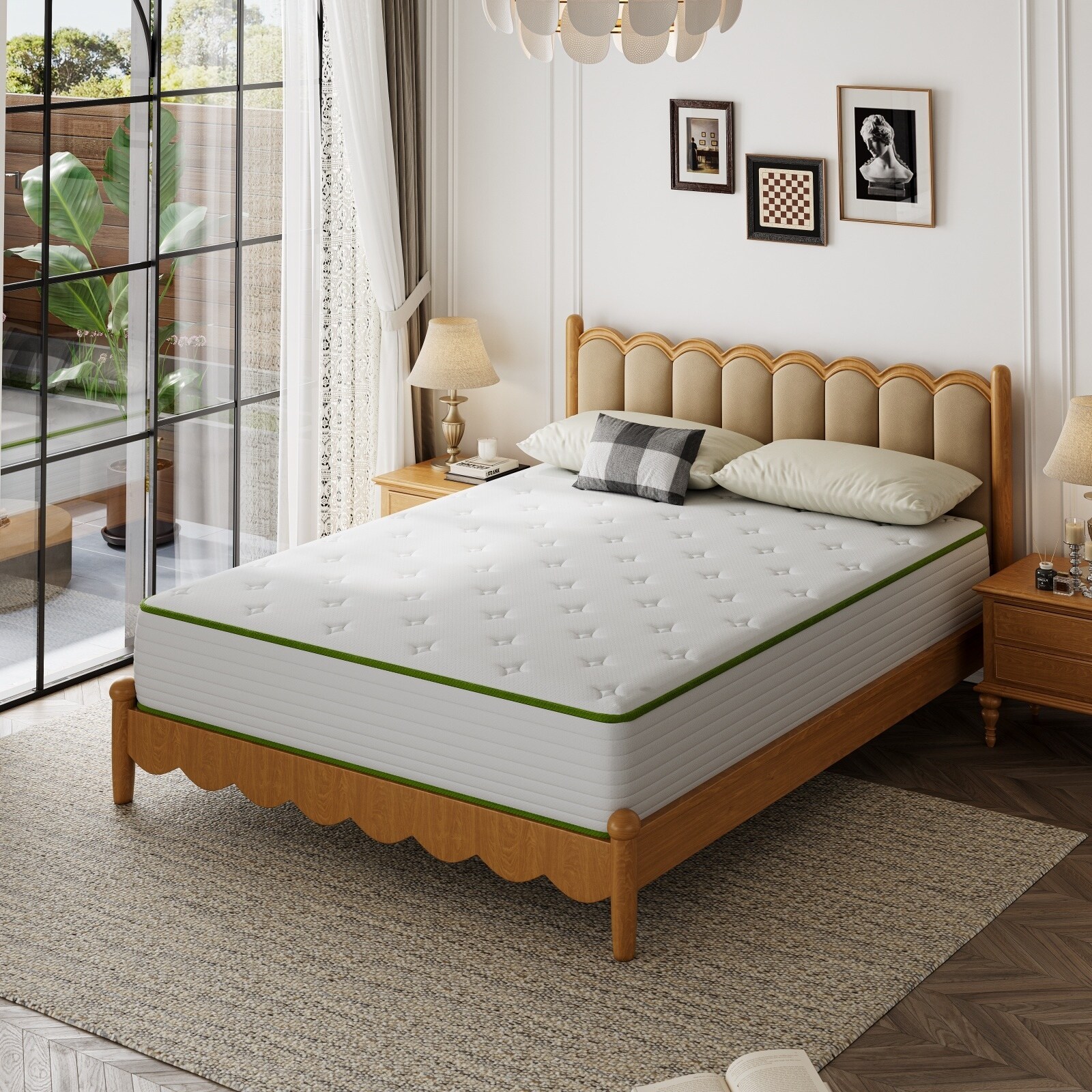 SweDrea 12 in. Medium Hybrid Gel Memory Foam Mattress In a