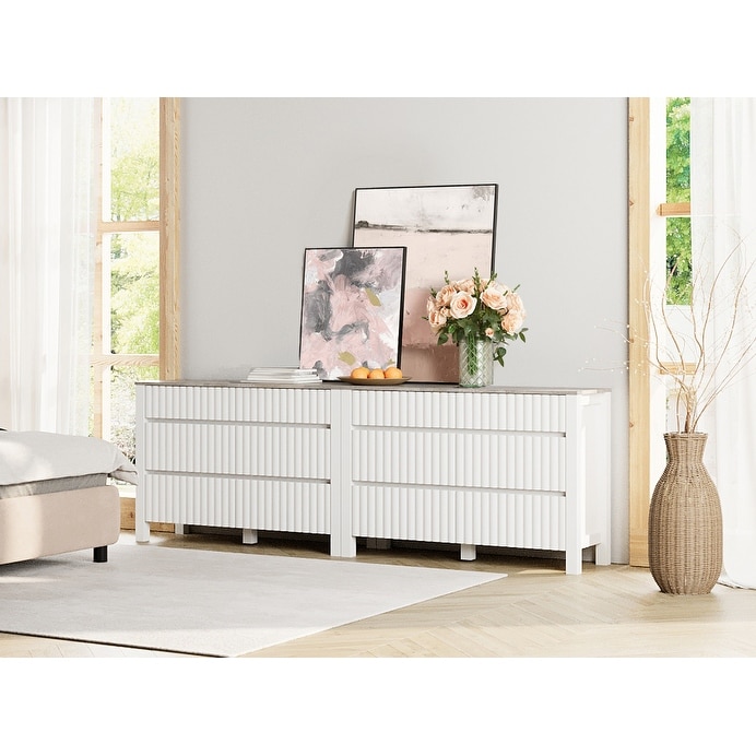 White dresser store for baby room