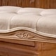 preview thumbnail 18 of 21, CO-Z Long French Vintage Upholstered Bench with Carved Wood Frame