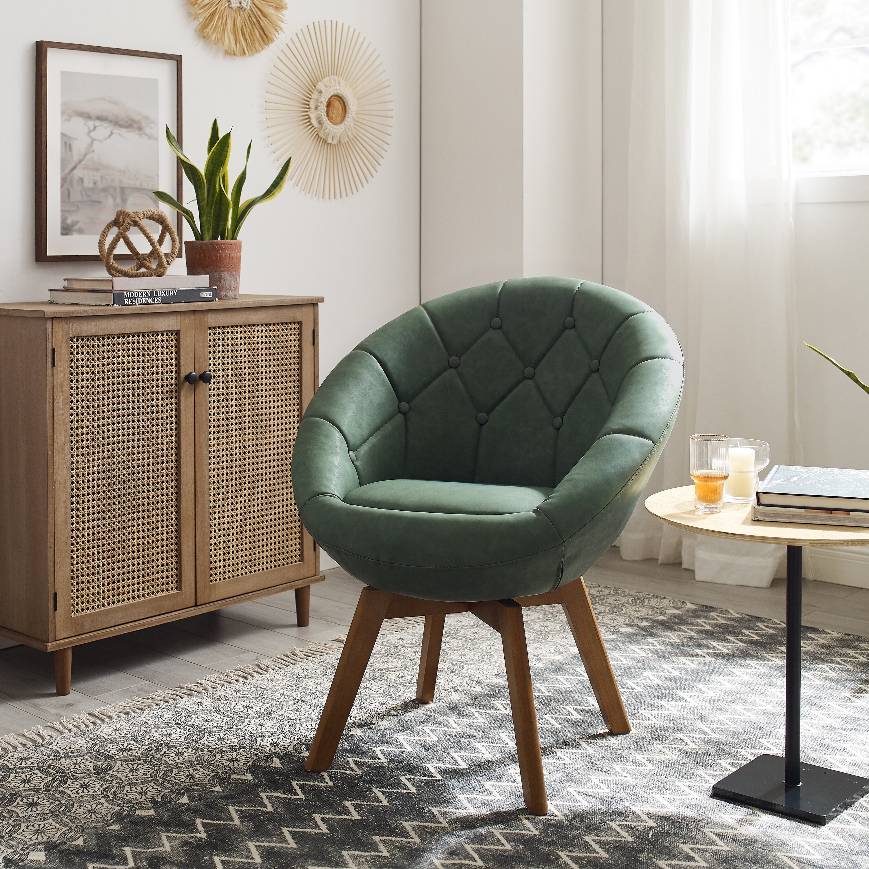 Carson carrington kallax velvet tufted round swivel accent 2025 chair