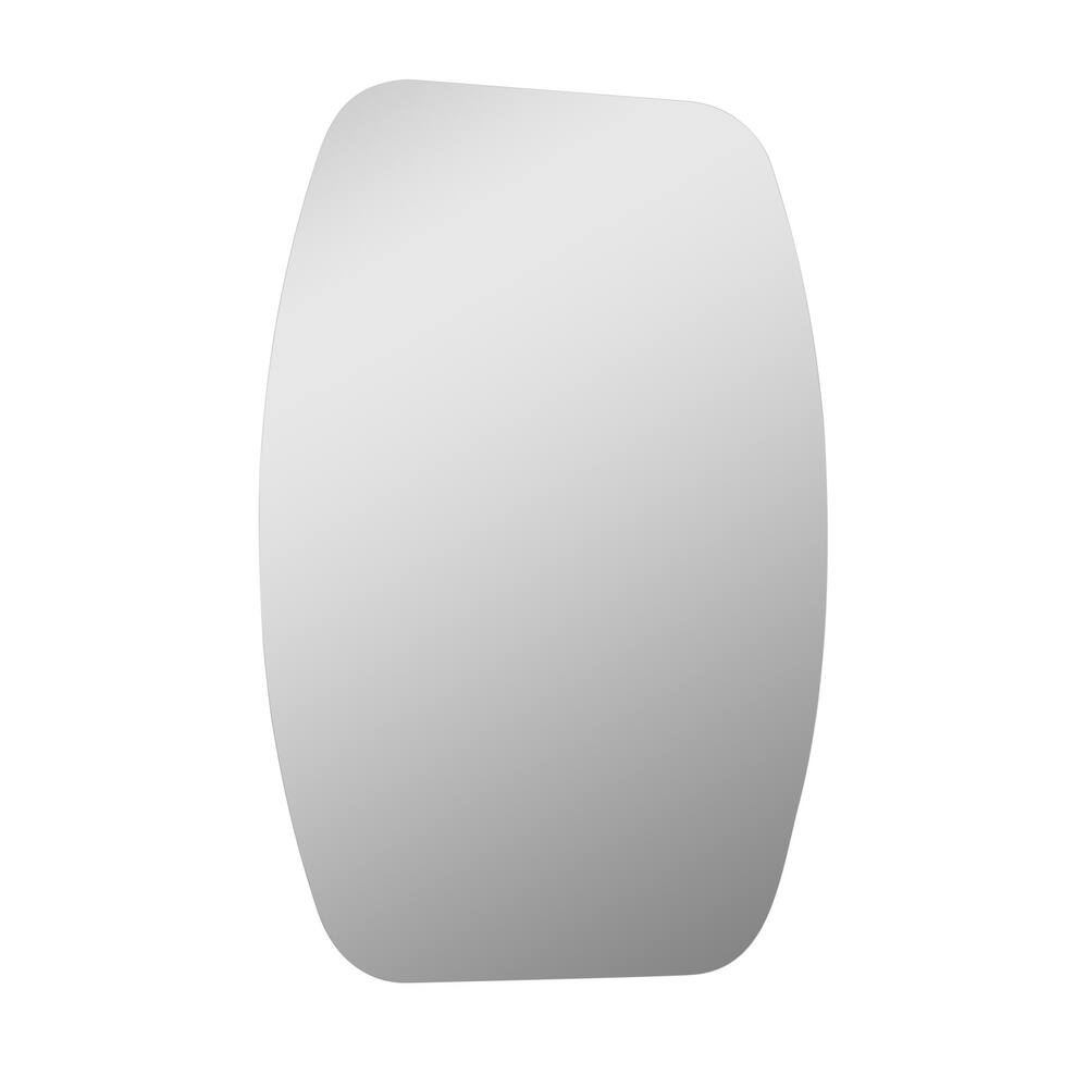 Sydney Mini 22 in. W x 28 in. H Oval Polished Frameless Bathroom Vanity Mirror - 22" x 28"