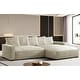 preview thumbnail 32 of 59, Transitional Luxe Upholstered Living Room Sectional 106.7 inch