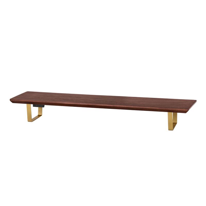 Jani Wood Monitor Stand Riser Desk - Ergonomic Design Stand, Desktop Organizer Table for Home, Office Workspace, Gaming Desk