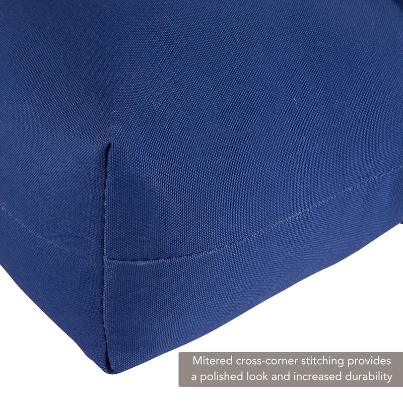 44-in x 22-in Solid Color Outdoor High-back Chair Cushions (Set of 2) (Cushions Only)