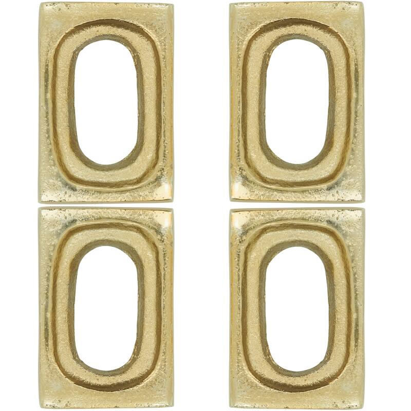 Rectangle Design Napkin Rings (Set of 4)