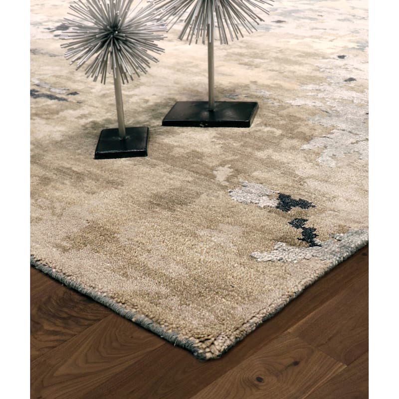 Pasargad Home Transitional Hand-Knotted Silk & Wool Area Rug - 8'11" X 11'10"