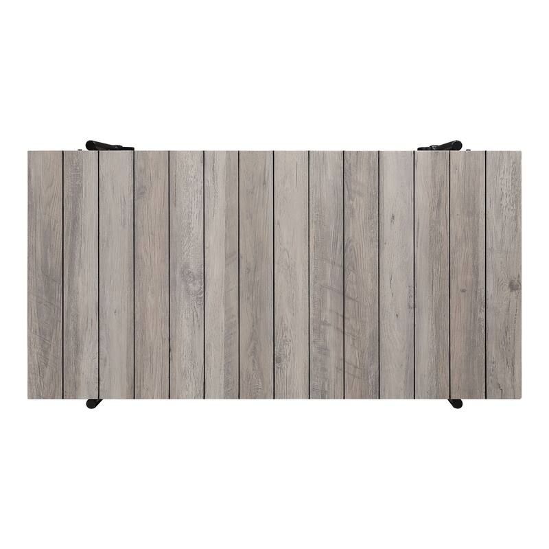 Hyssop Farmhouse 47-inch Steel 1-Shelf Coffee Table by Furniture of America