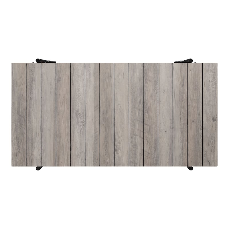Hyssop Farmhouse Steel 2-Piece Coffee Table Set with Shelf by Furniture of America
