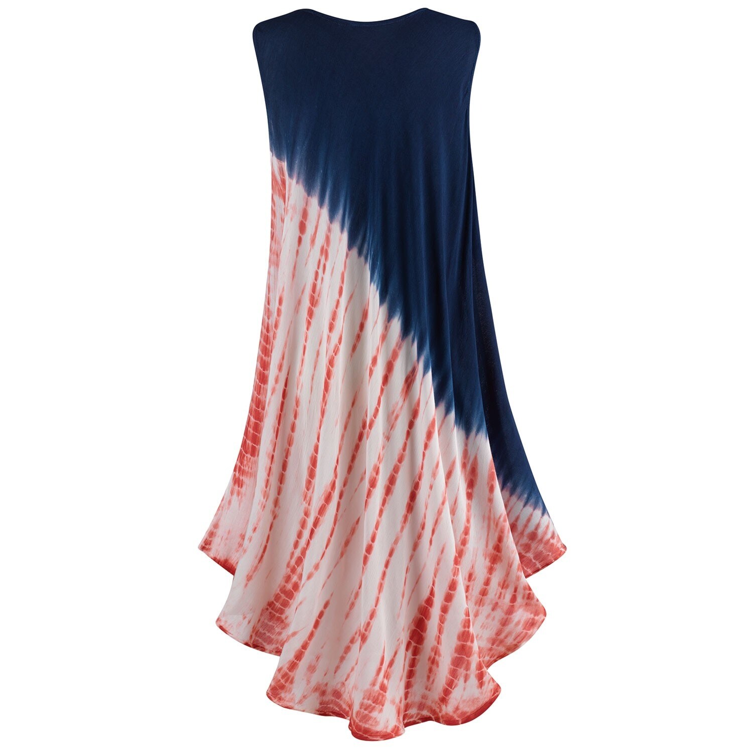 red and blue sundress