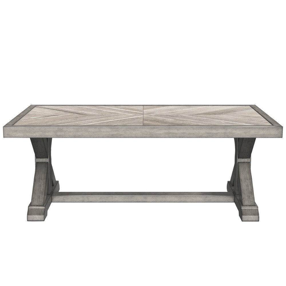 Coffee Table Beachcroft Outdoor Rectangular Cocktail Table Porcelain Top Beige Ashley Furniture Signature Design Patio Furniture Accessories Patio Lawn Garden