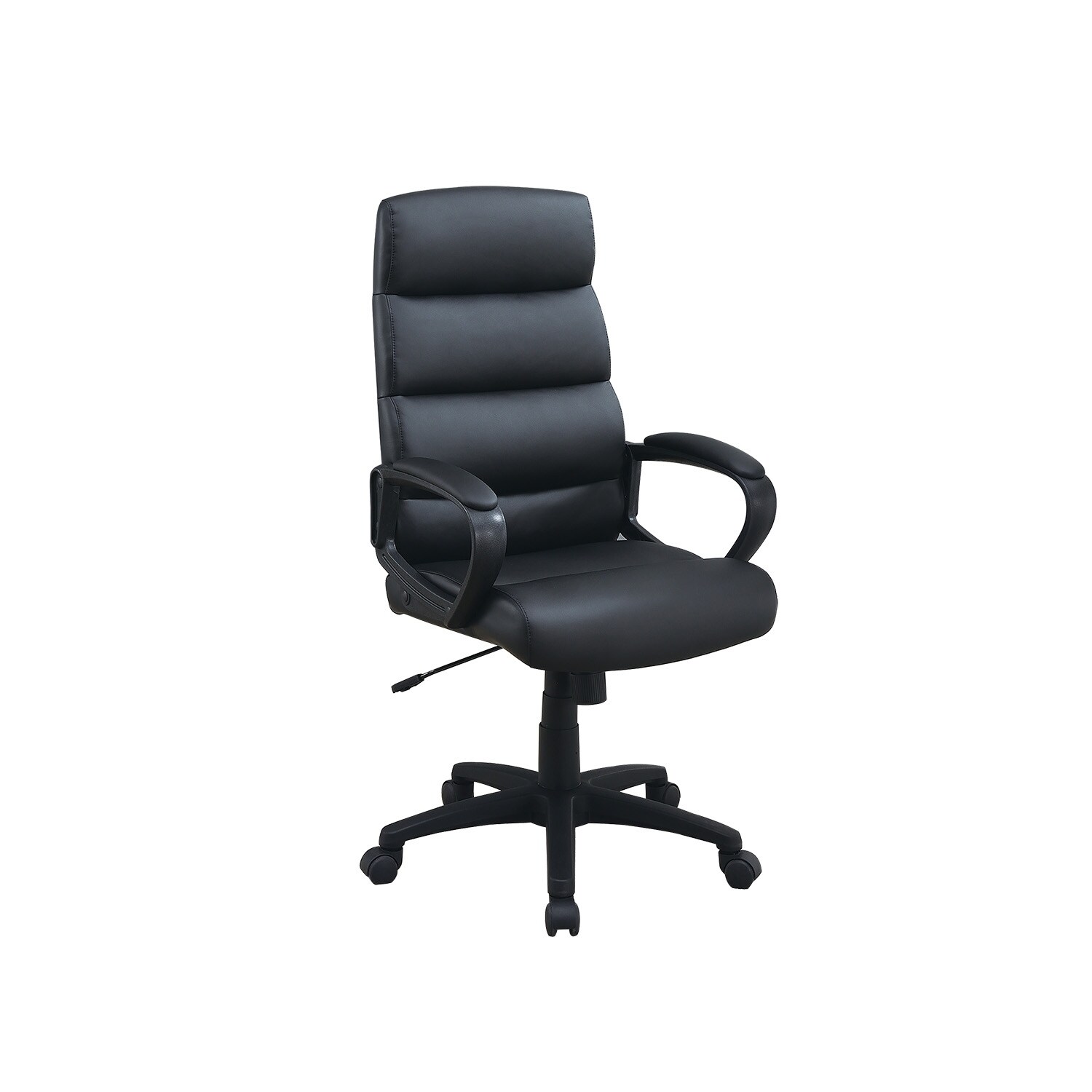 Executive Office Desk Chair High Back Adjustable Height Rolling Task Chair PU Leather Home Office Chairs with Lumbar Support