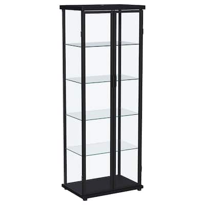Aero 5-shelf Display Curio Cabinet with LED Lighting