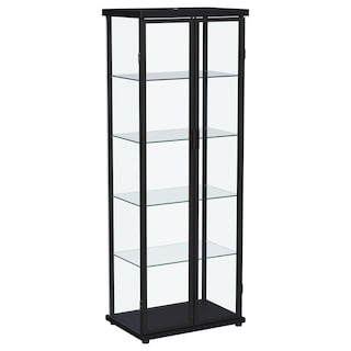 Aero 5-shelf Display Curio Cabinet with LED Lighting