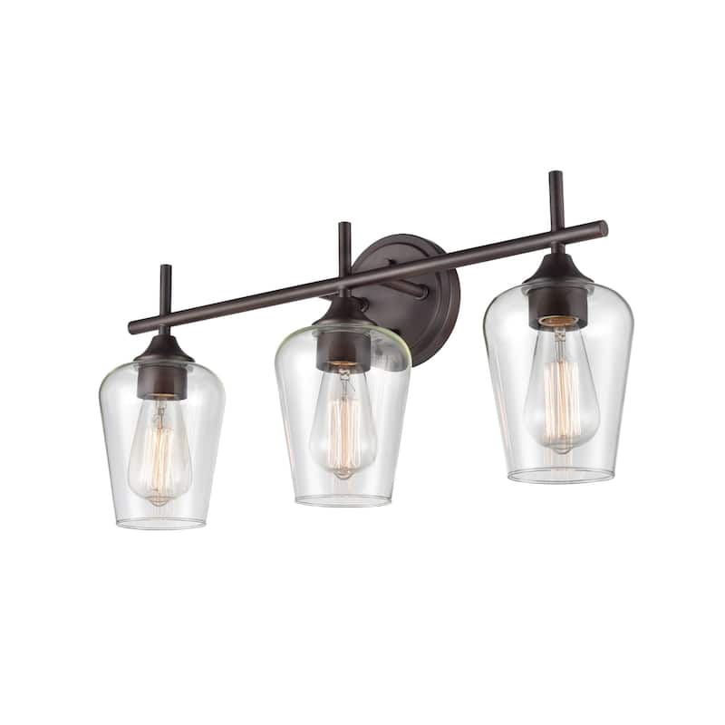 Millennium Lighting Ashford Metal Bathroom 3 Light Vanity Fixture in Multiple Finishes
