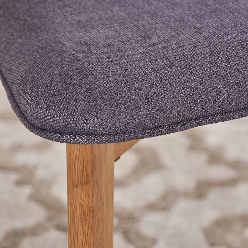 Chazz Mid-Century Modern Upholstered Rubberwood Dining Chairs (Set of 2) by Christopher Knight Home