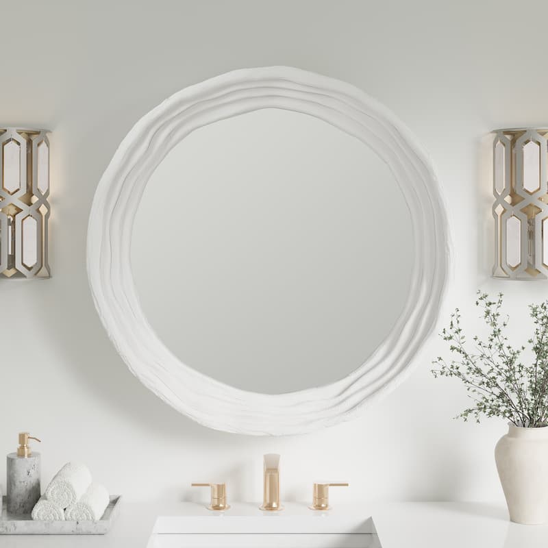 Terra 30" Mirror, Limestone - 30