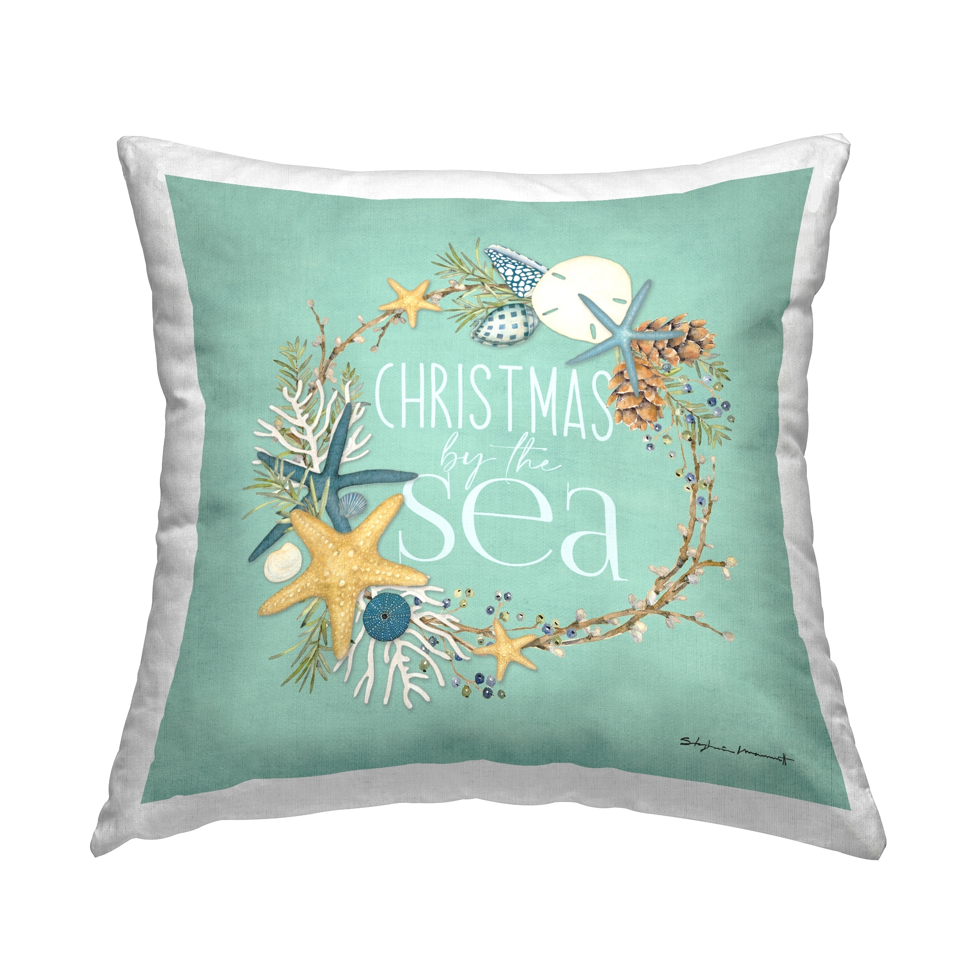 Beachy christmas discount pillows