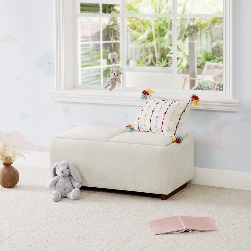 Spruce & Spring Bart Storage Ottoman Bench Rectangle Footrest