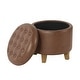 preview thumbnail 10 of 110, Carson Carrington Hare Button-tufted Round Storage Ottoman