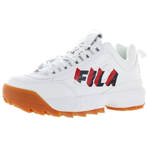 fila black leather trainers