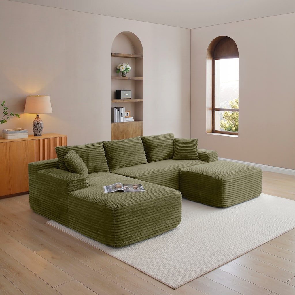 105'' Modular Sectional Sofa, Cloud Sectional Couch with Deep Seat