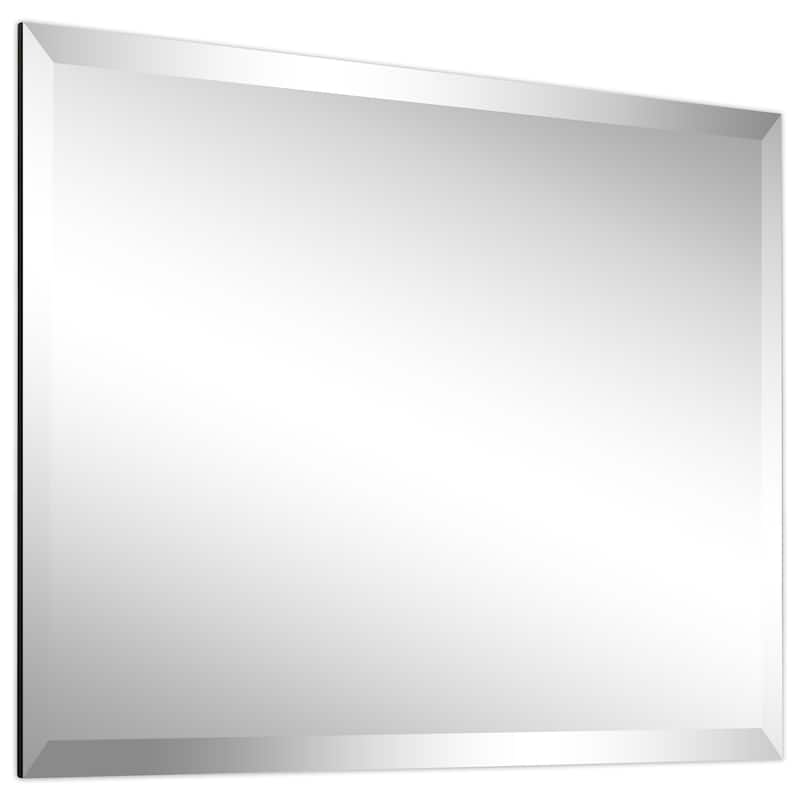 Frameless Beveled Prism Wall Mirror - Clear