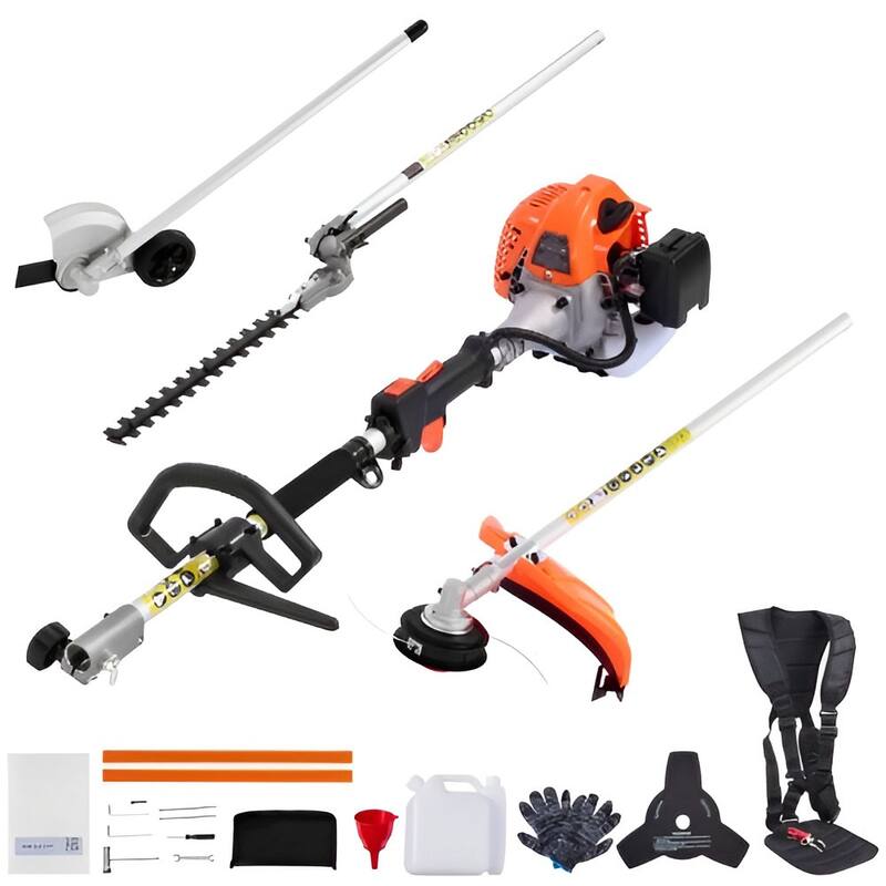 Powerful 26CC 2-Stroke Gas Hedge Trimmer with Adjustable Head for Yard and Garden Use - Hedge 91.02 x 9.45 x 8.86 in
